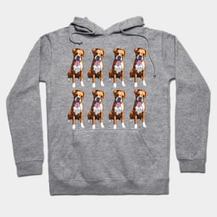 Boxer dog pattern Hoodie